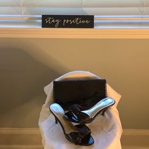 White House Black Market heels and wallet
